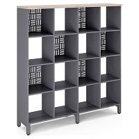 Стеллажная система Kobor SQ-4X4 graphite/natural