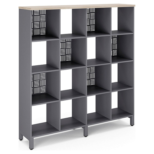 Стеллажная система Kobor SQ-4X4 graphite/natural