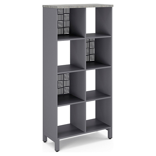 Стеллажная система Kobor SQ-4X2 graphite/chicago