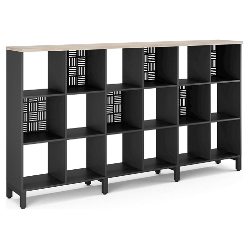 Стеллажная система Kobor SQ-3Х6 black/natural