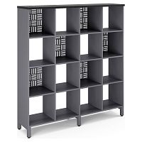 Стеллажная система Kobor SQ-4X4 graphite/wood