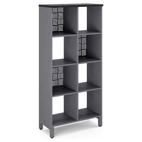 Стеллажная система Kobor SQ-4X2 graphite/wood