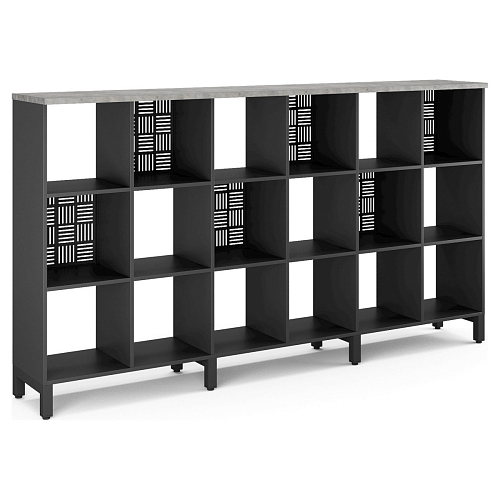 Стеллажная система Kobor SQ-3Х6 black/chicago