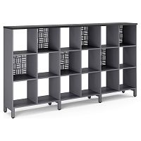 Стеллажная система Kobor SQ-3Х6 graphite/wood