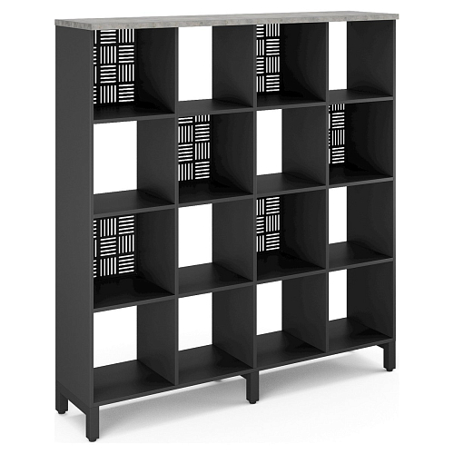 Стеллажная система Kobor SQ-4X4 black/chicago