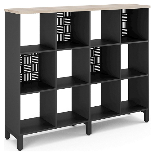 Стеллажная система Kobor SQ-3Х4 black/natural