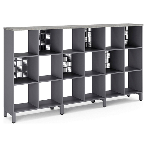 Стеллажная система Kobor SQ-3Х6 graphite/chicago