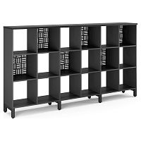 Стеллажная система Kobor SQ-3Х6 black/wood