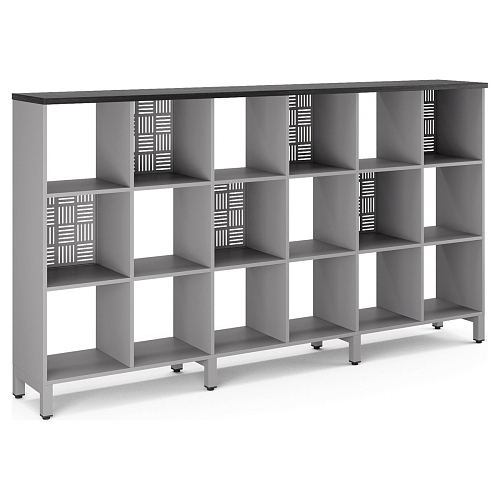 Стеллажная система Kobor SQ-3Х6 aluminum/wood