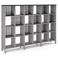 Стеллажная система Kobor SQ-4X6 aluminum/wood