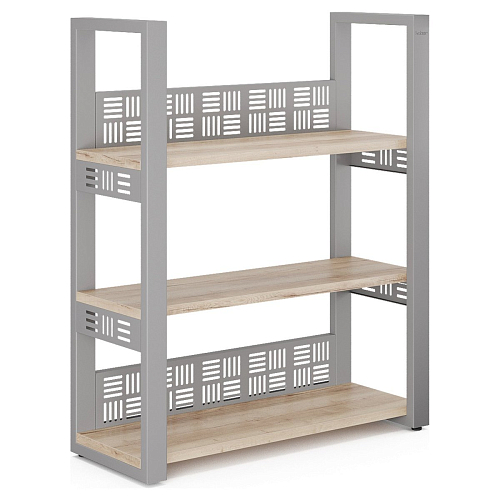 Стеллаж открытый Kobor SО3-140/36 aluminum/natural