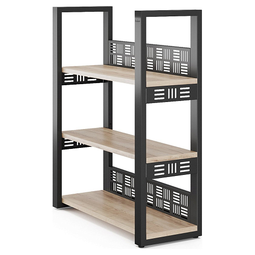 Стеллаж открытый Kobor SО3-80/36 black/natural