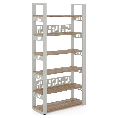 Стеллаж открытый Kobor SO6-80/36 white/natural