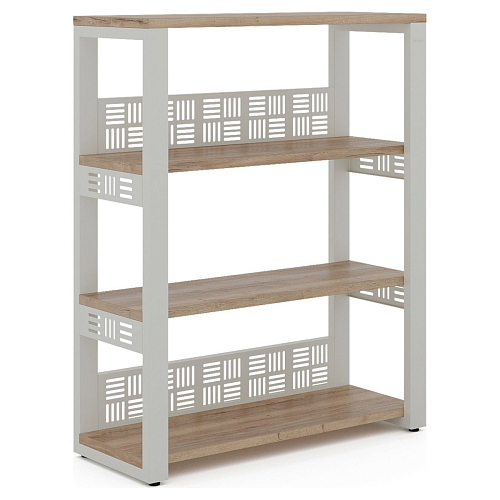 Стеллаж открытый Kobor ST3-140/36 white/natural