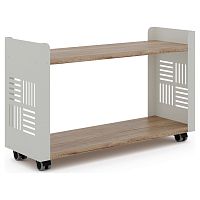 Стеллаж мобильный Kobor SМ2-90/30 white/natural