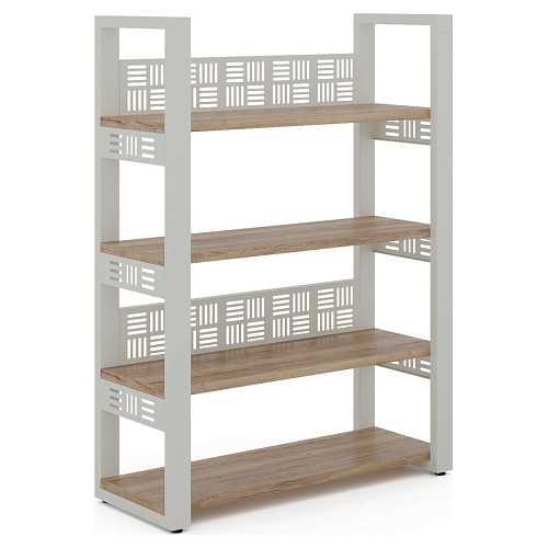 Стеллаж открытый Kobor SO4-100/36 white/natural
