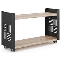 Стеллаж мобильный Kobor SМ2-90/30 black/natural