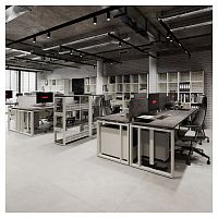 Шкаф распашной Kobor HR/5-90/40/M aluminum/chicago