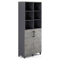 Шкаф распашной Kobor HR/3/3-90/40/M graphite/chicago