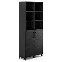 Шкаф распашной Kobor HR/3/3-90/60/M black/wood