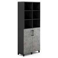 Шкаф распашной Kobor HR/3/3-90/40/M black/chicago