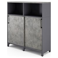 Шкаф открытый Kobor HK/2/1-120/60/M graphite/chicago