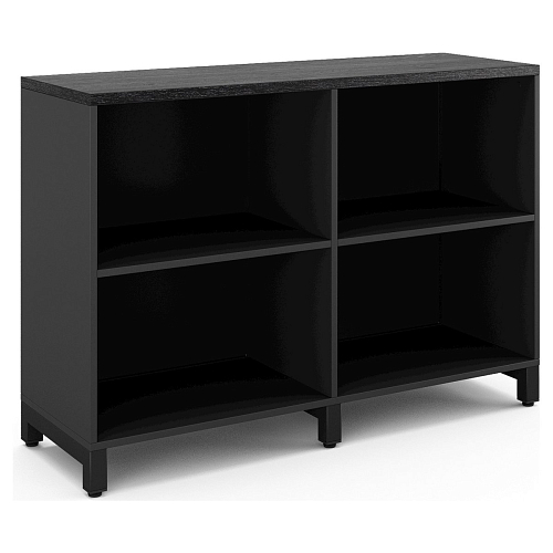 Шкаф открытый Kobor HO/2-120/40/M black/wood