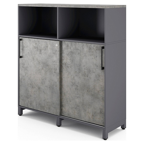 Шкаф открытый Kobor HK/2/1-120/40/M graphite/chicago