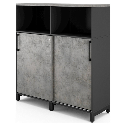 Шкаф открытый Kobor HK/2/1-120/60/M black/chicago