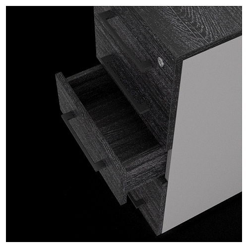 Тумба приставная Kobor TS5-40/60 aluminum/wood