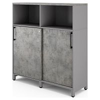 Шкаф открытый Kobor HK/2/1-120/60/M aluminum/chicago