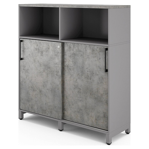 Шкаф открытый Kobor HK/2/1-120/60/M aluminum/chicago