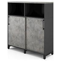 Шкаф открытый Kobor HK/2/1-120/40/M black/chicago