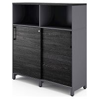 Шкаф открытый Kobor HK/2/1-120/60/M graphite/wood