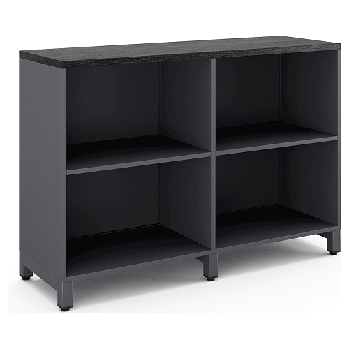 Шкаф открытый Kobor HO/2-120/40/M graphite/wood