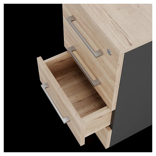 Тумба приставная Kobor TS4-40/70 black/natural