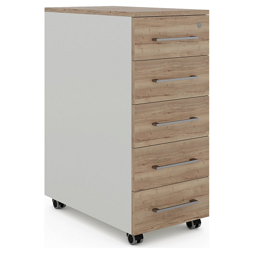 Тумба мобильная Kobor TM5-40/80 white/natural
