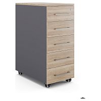 Тумба мобильная Kobor TM5-40/80 graphite/natural