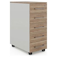 Тумба мобильная Kobor TM5-40/50 white/natural