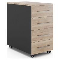 Тумба мобильная Kobor TM4-40/80 black/natural