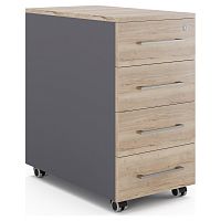 Тумба мобильная Kobor TM4-40/60 graphite/natural