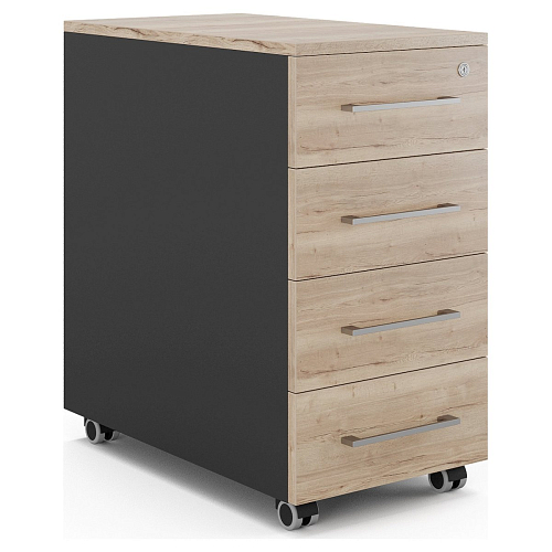 Тумба мобильная Kobor TM4-40/70 black/natural