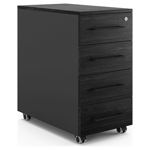 Тумба мобильная Kobor TM4-40/50 black/wood