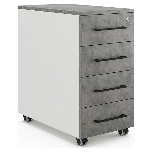 Тумба мобильная Kobor TM4-40/50 white/chicago