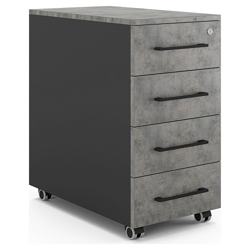 Тумба мобильная Kobor TM4-40/50 black/chicago