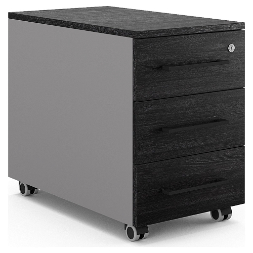 Тумба мобильная Kobor TM3-40/80 aluminum/wood