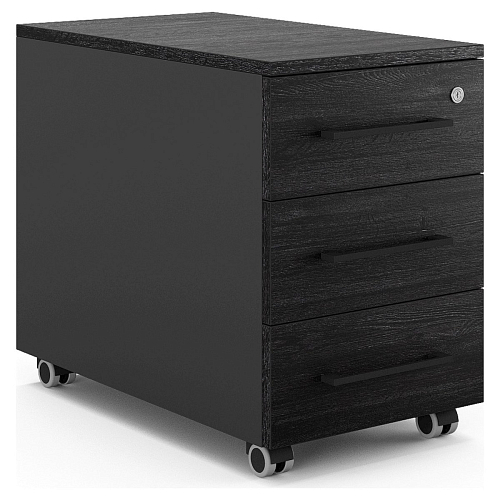 Тумба мобильная Kobor TM3-40/50 black/wood