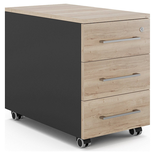 Тумба мобильная Kobor TM3-40/50 black/natural