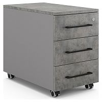 Тумба мобильная Kobor TM3-40/60 aluminum/chicago