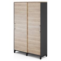 Шкаф-купе гардероб Kobor HKG/5-120/40/M black/natural